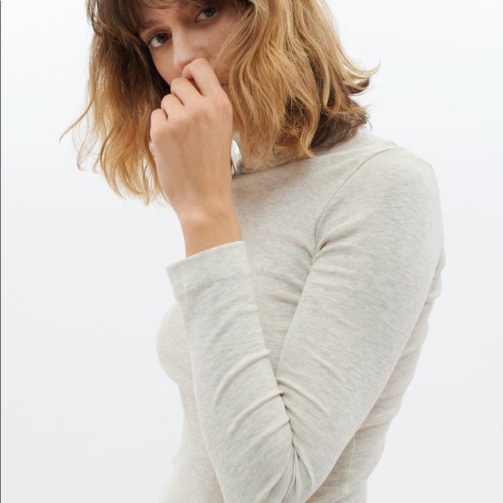 Kotn Oat Melange Turtleneck, Small